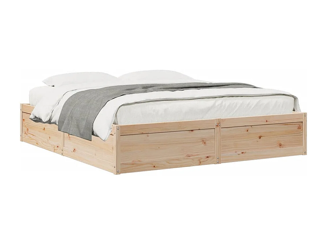 Cadre de lit sans matelas 180x200 cm bois massif de pin