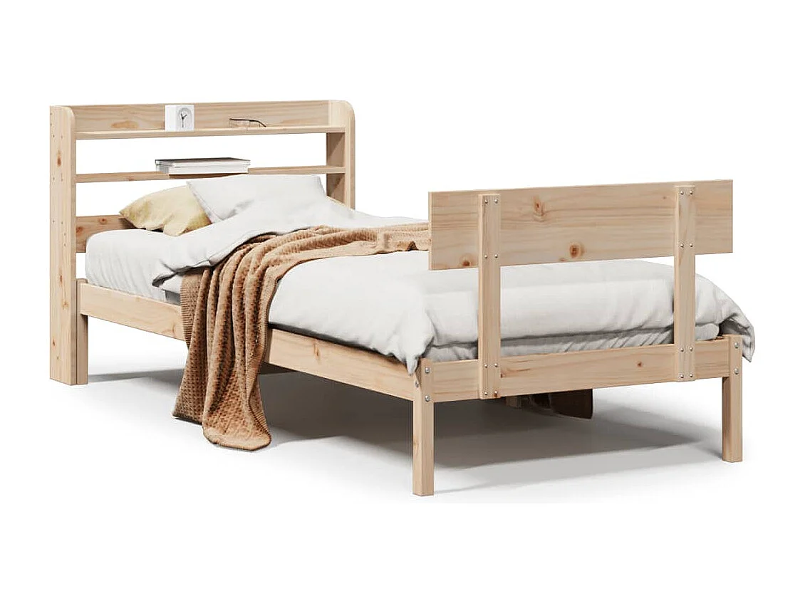 Cadre de lit sans matelas 90x200 cm bois de pin massif