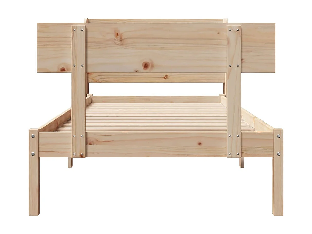 Cadre de lit sans matelas 90x200 cm bois de pin massif