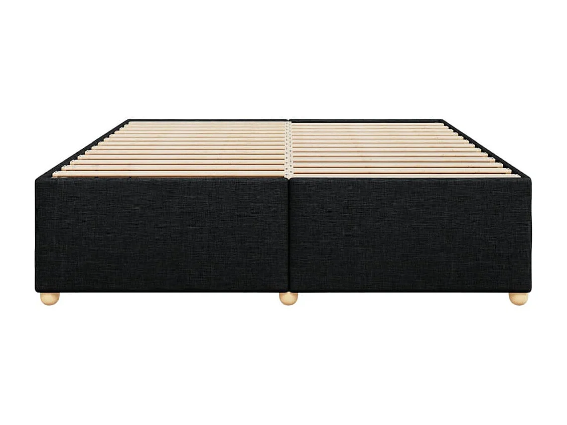Estrutura de cama sem colchão 180x200 cm tecido preto
