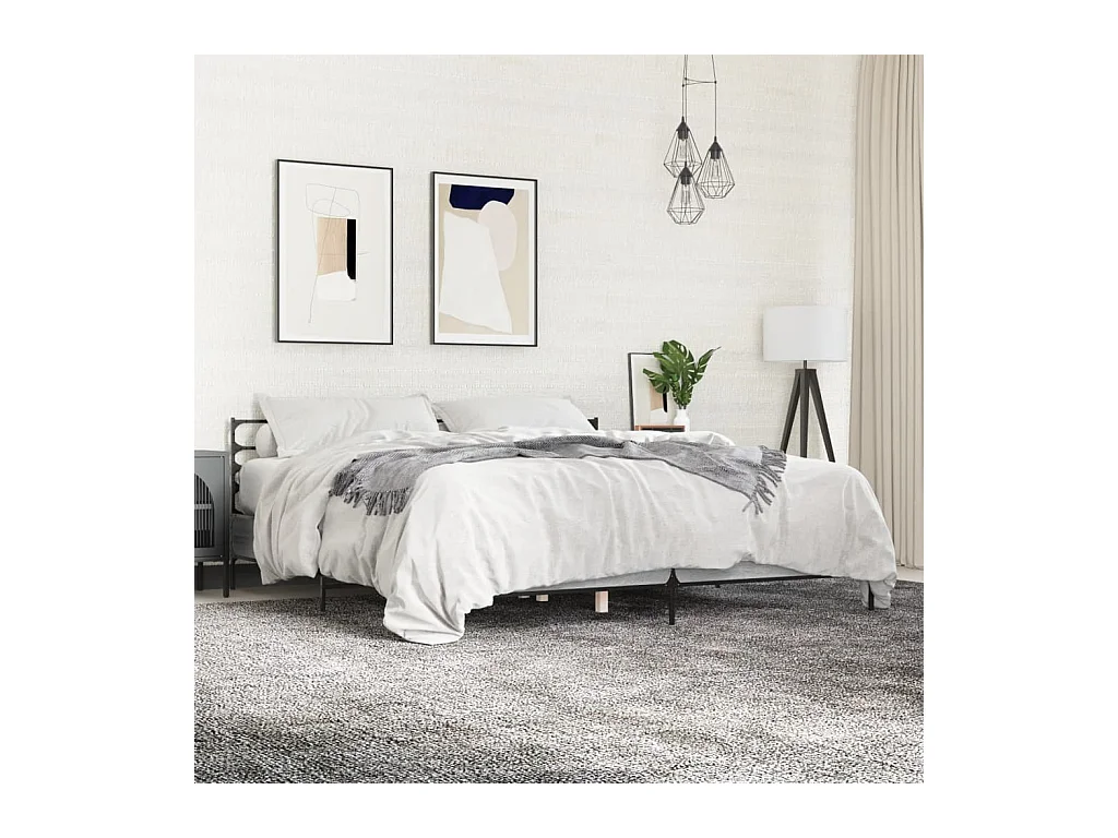 Giroletto Grigio Sonoma 200x200 cm in Legno Multistrato Metallo