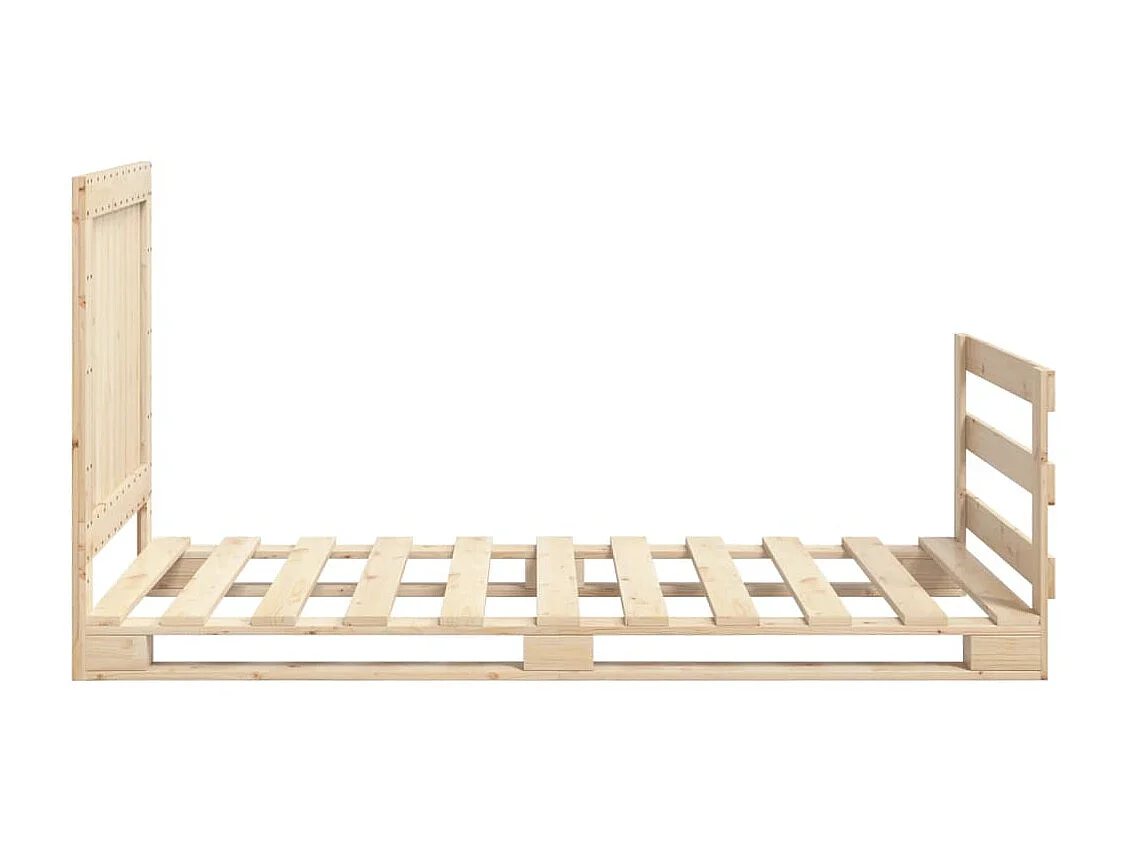 Giroletto con Testiera 100x200 cm Legno Massello di Pino