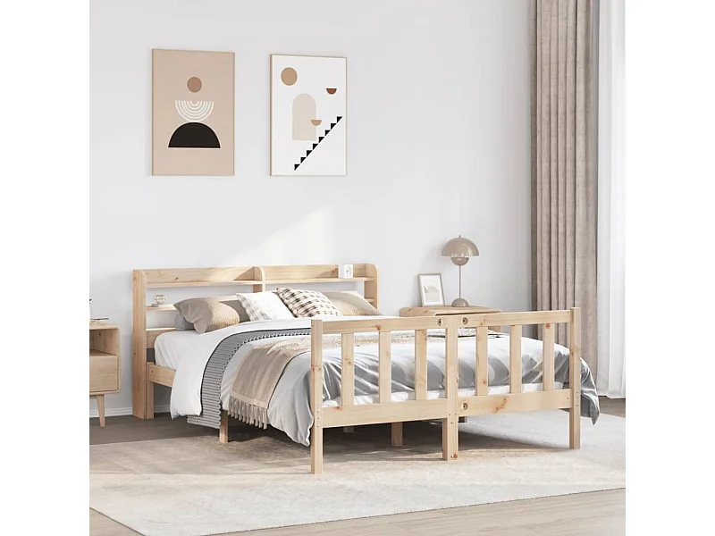 Bedframe zonder matras massief grenenhout 140x190 cm