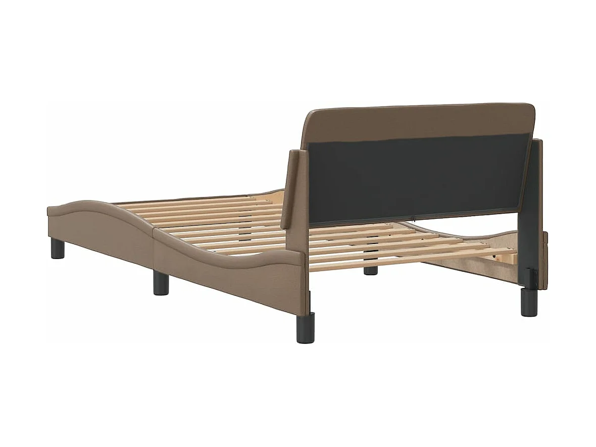 Cadre de lit sans matelas cappuccino 100x200 cm similicuir