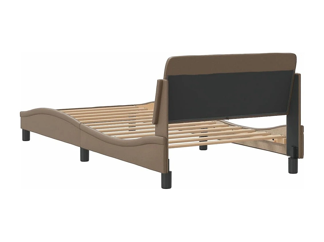 Cadre de lit sans matelas cappuccino 100x200 cm similicuir