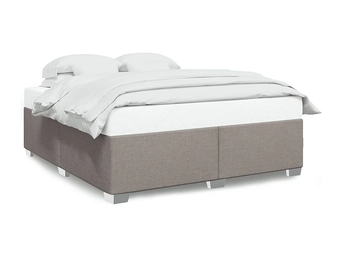 Cadre de lit sans matelas taupe 180x200 cm tissu