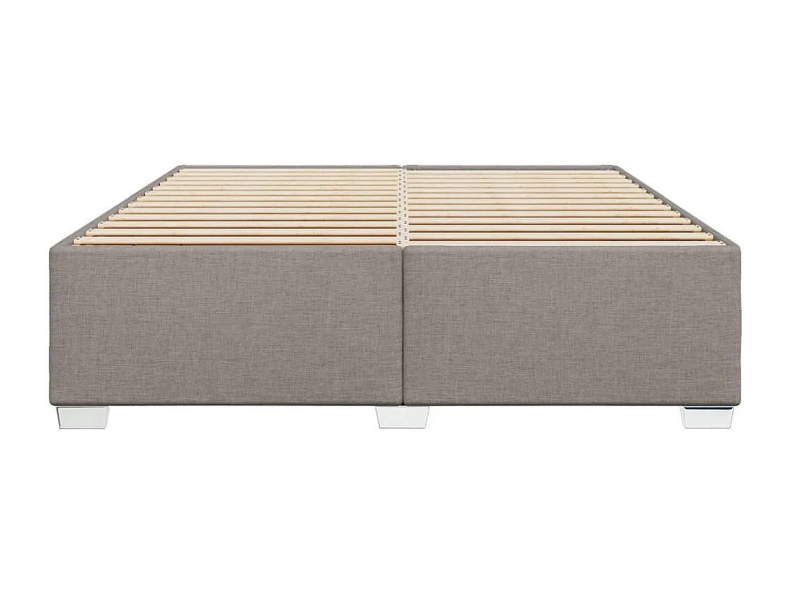Cadre de lit sans matelas taupe 180x200 cm tissu