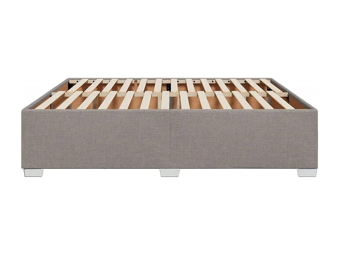 Cadre de lit sans matelas taupe 180x200 cm tissu