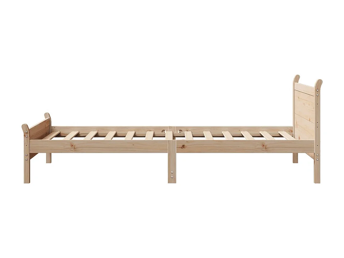 Cadre de lit sans matelas 75x190 cm bois de pin massif