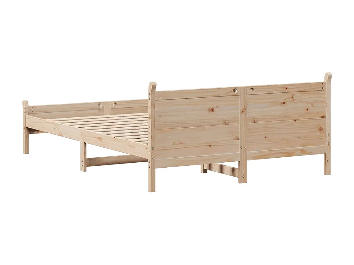 Cadre de lit sans matelas 140x190 cm bois de pin massif