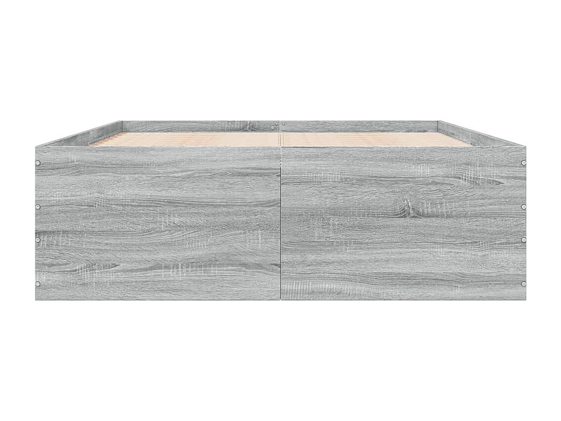 Cadre de lit sans matelas sonoma gris 135x190 cm