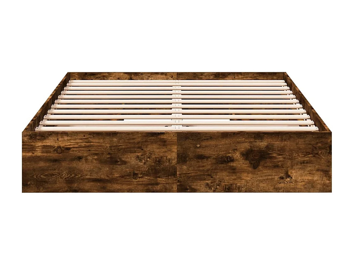 Giroletto con Cassetti Rovere Fumo 160x200 cm Legno Multistrato