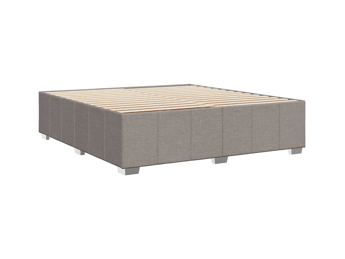 Cadre de lit sans matelas taupe 180x200 cm tissu