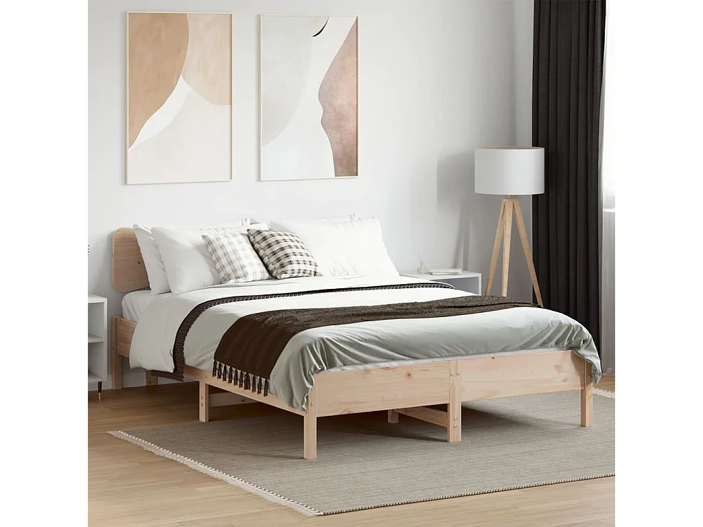 Giroletto senza Materasso 120x190 cm in Legno Massello di Pino