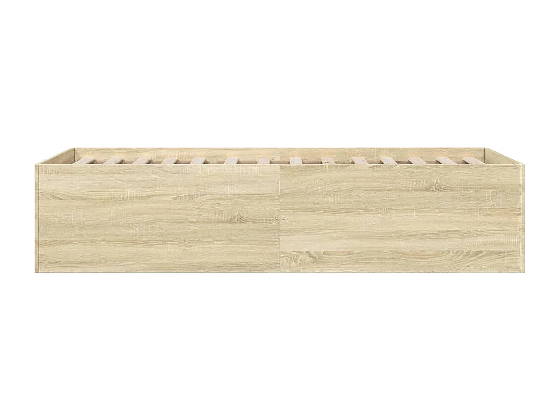 Cadre de lit sans matelas chêne sonoma 90x190 cm