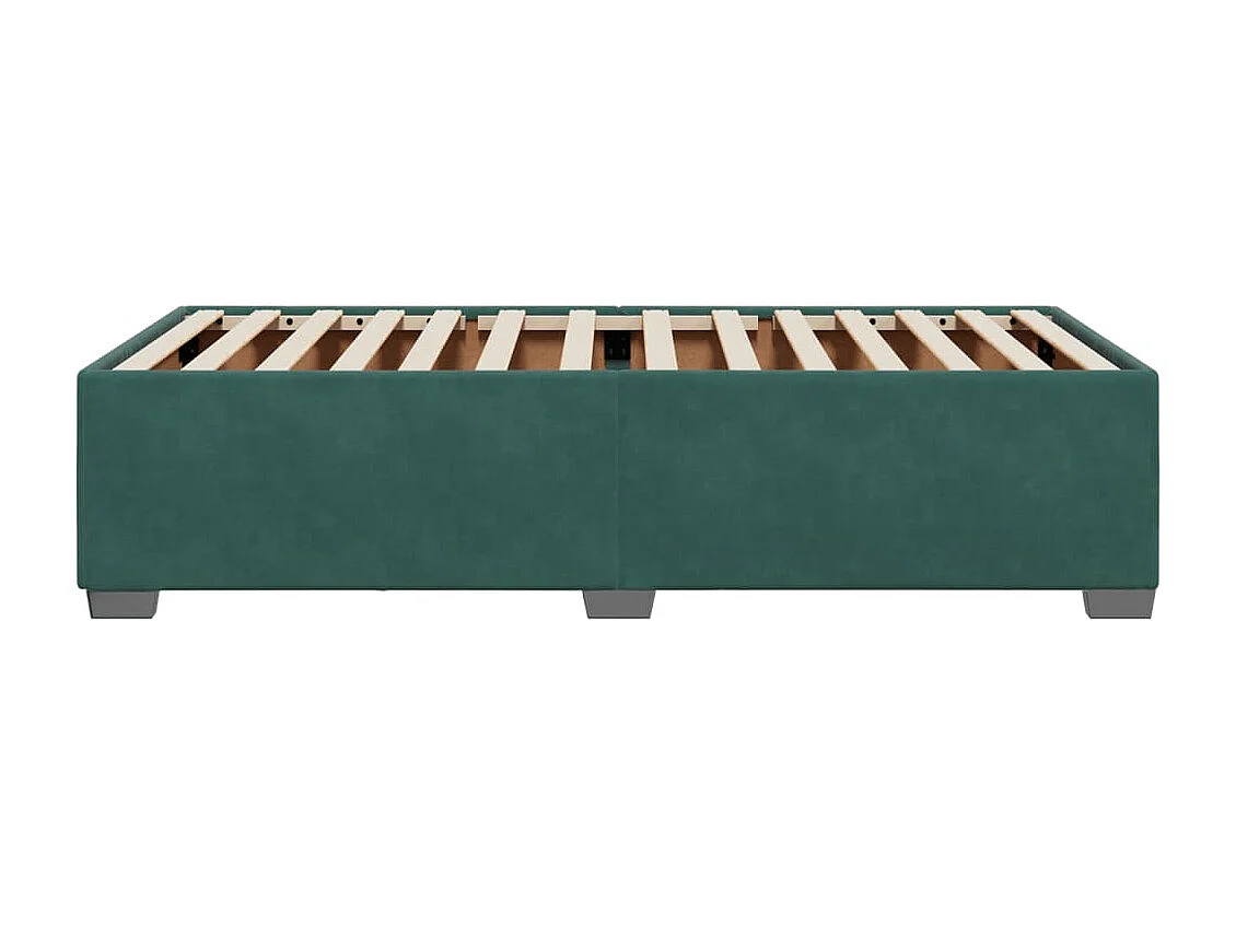 Cadre de lit sans matelas vert foncé 80x200 cm velours
