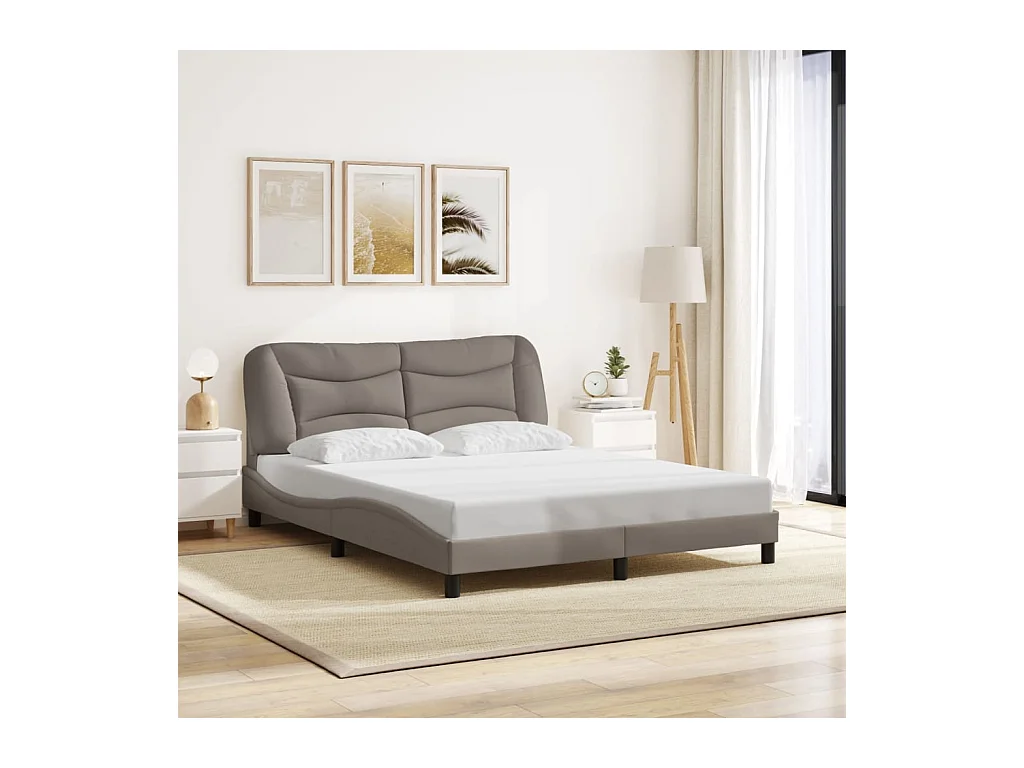 Giroletto senza Materasso Tortora 160x200 cm in Tessuto
