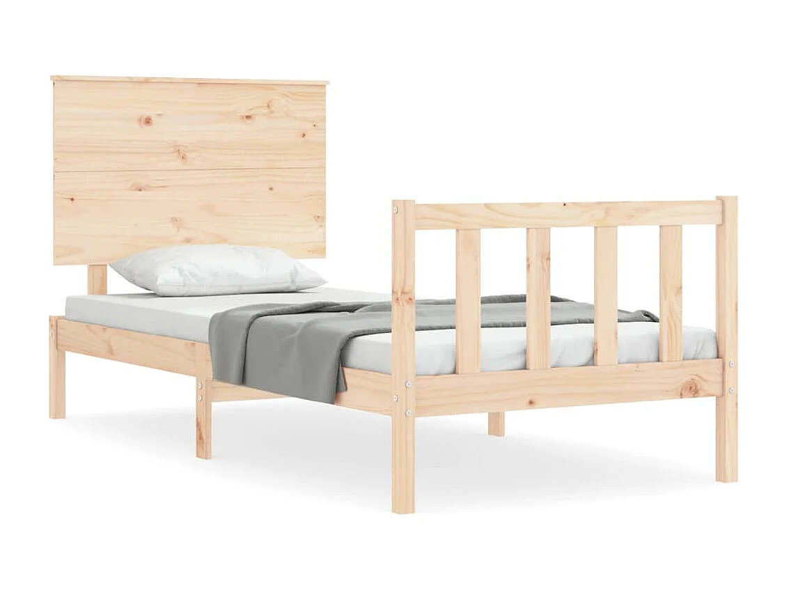 Cadre de lit sans matelas 100x200 cm bois massif de pin