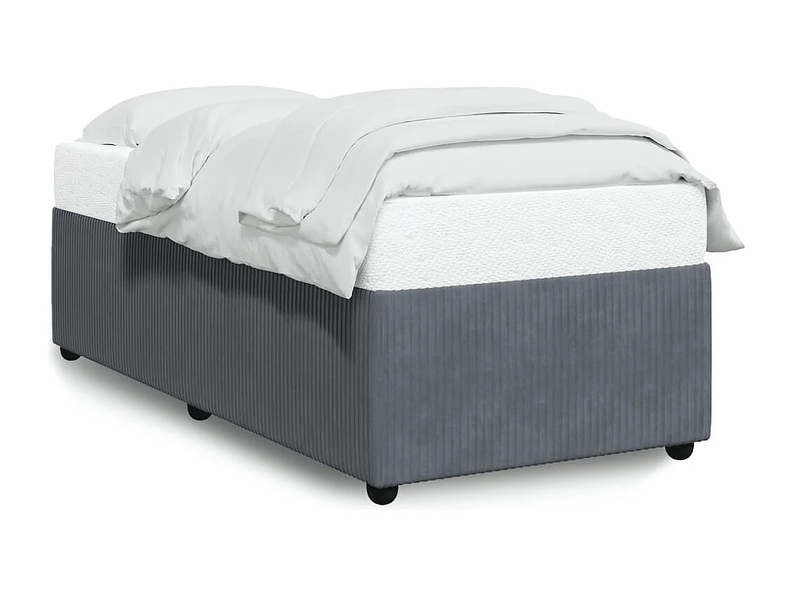 Cadre de lit sans matelas gris foncé 80x200 cm velours