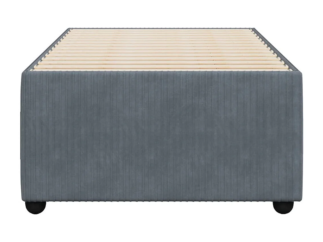 Cadre de lit sans matelas gris foncé 80x200 cm velours