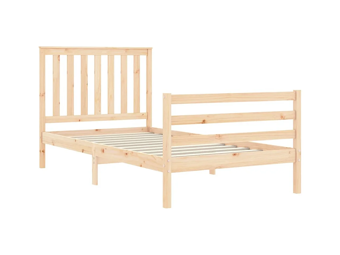 Cadre de lit sans matelas 100x200 cm bois massif