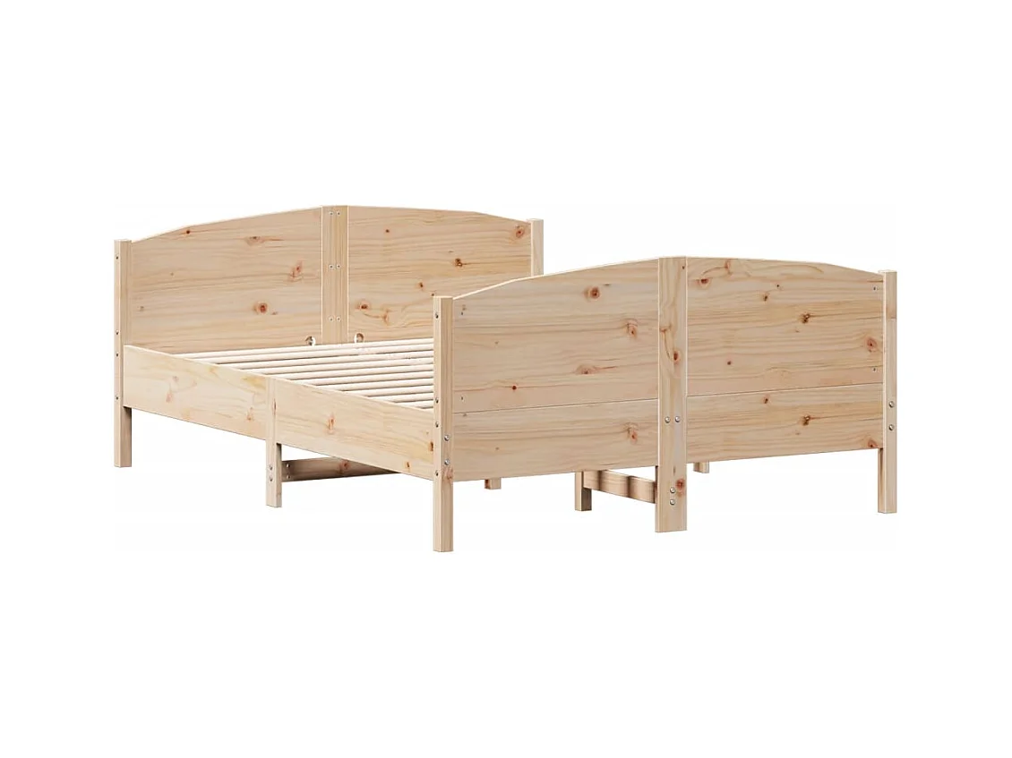 Massivholzbett ohne Matratze 150x200 cm Kiefernholz