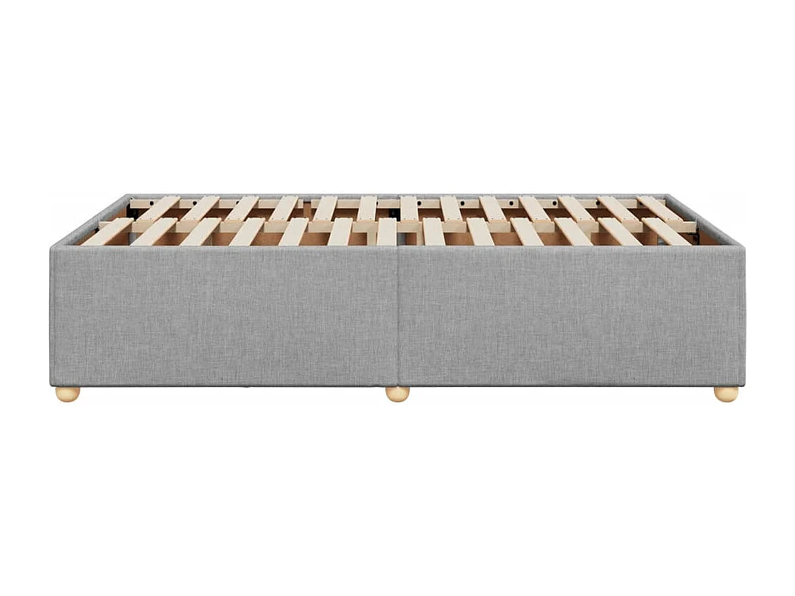 Cadre de lit sans matelas gris clair 120x190 cm tissu