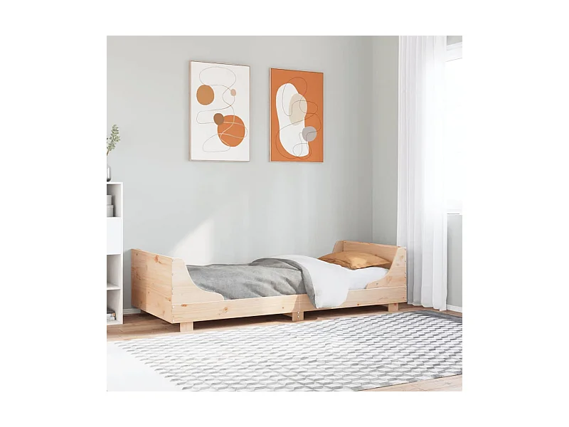 Massivholzbett ohne Matratze 75x190 cm Kiefernholz