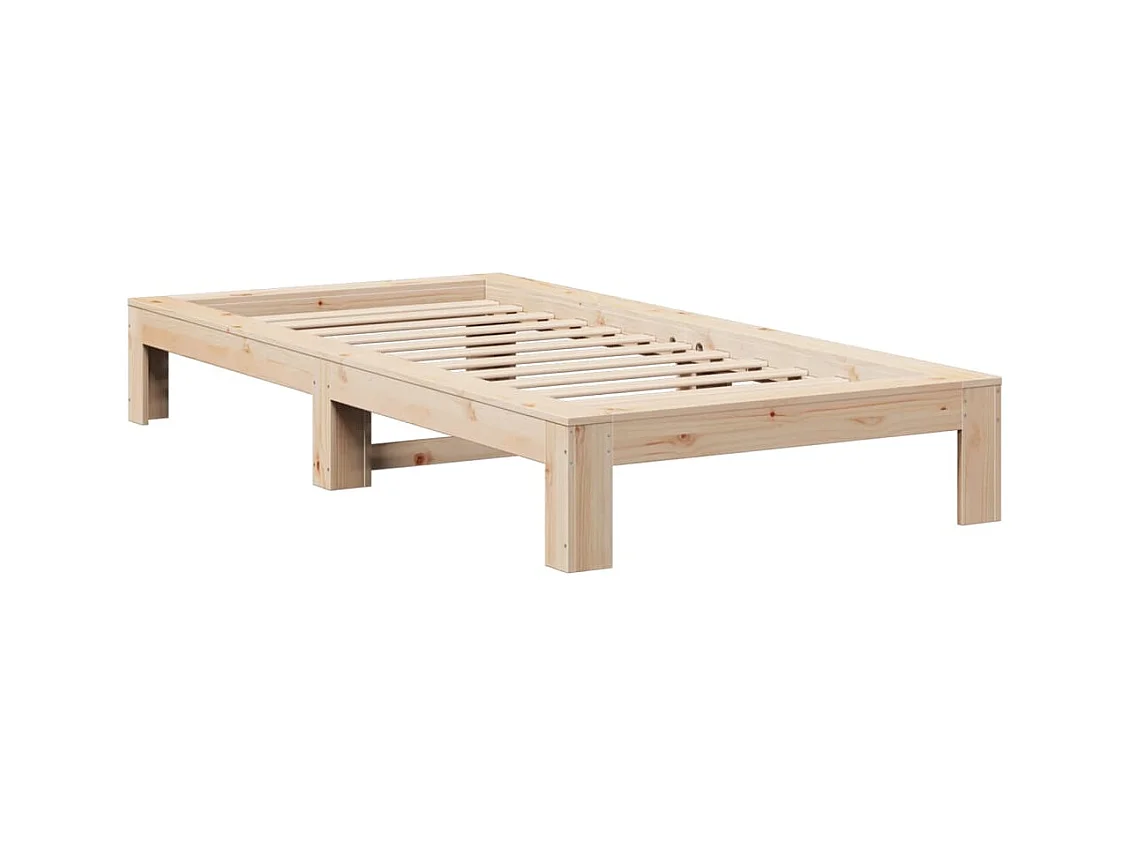 Cadre de lit sans matelas 100x200 cm bois massif de pin