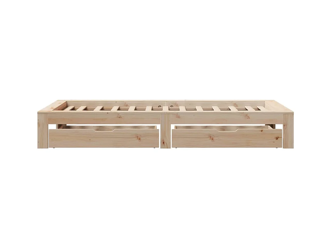 Cadre de lit sans matelas 100x200 cm bois massif de pin