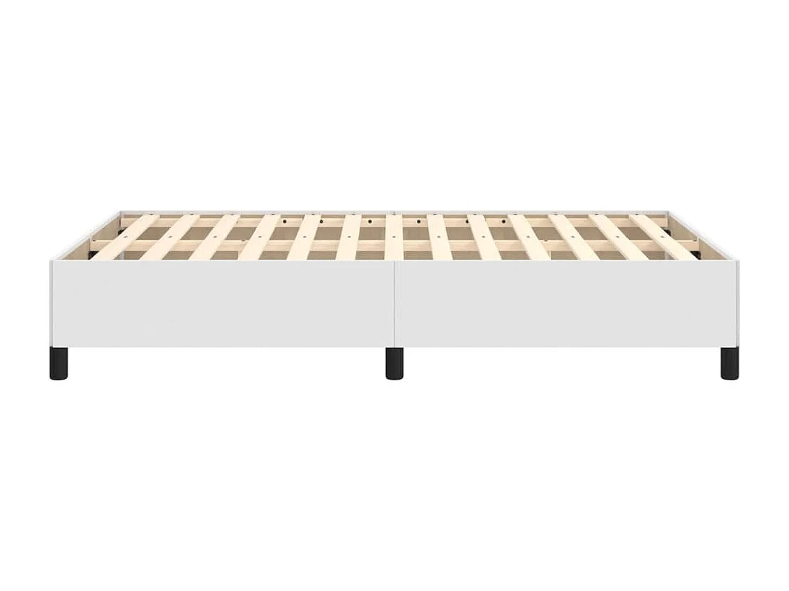 Cadre de lit sans matelas blanc 120x200 cm similicuir