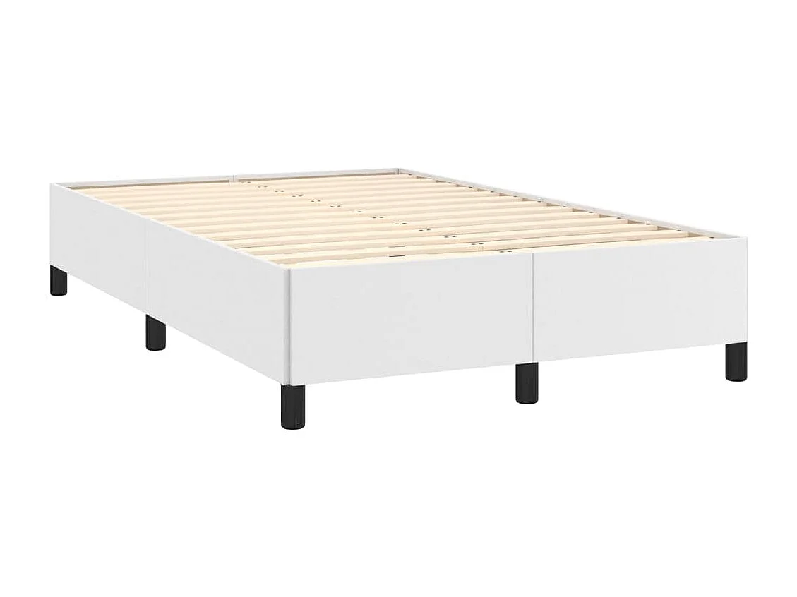 Cadre de lit sans matelas blanc 120x200 cm similicuir