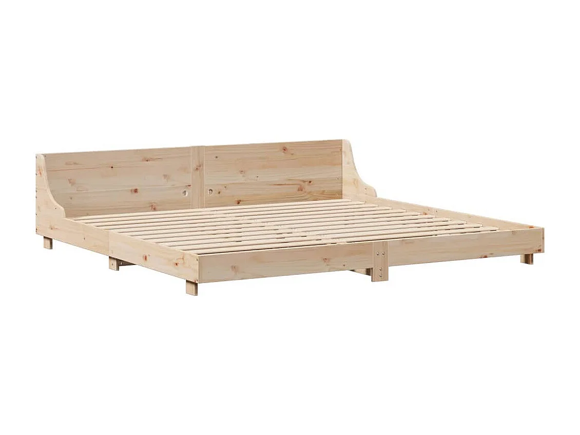 Cadre de lit sans matelas 200x200 cm bois massif de pin
