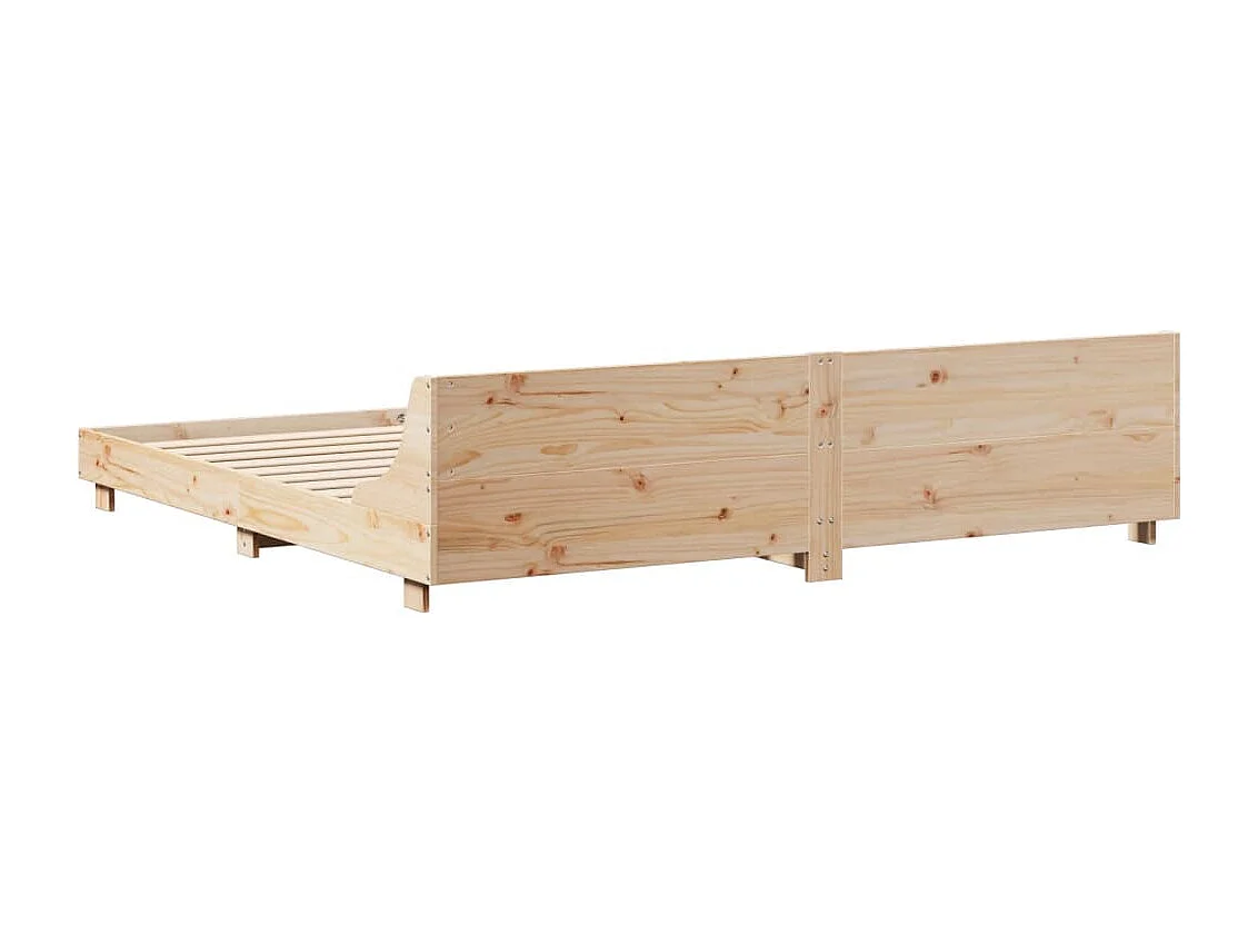 Cadre de lit sans matelas 200x200 cm bois massif de pin