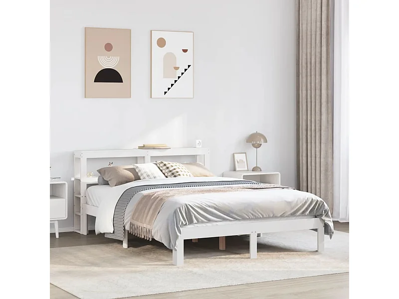 Giroletto con Testiera senza Materasso Bianco 140x190 cm