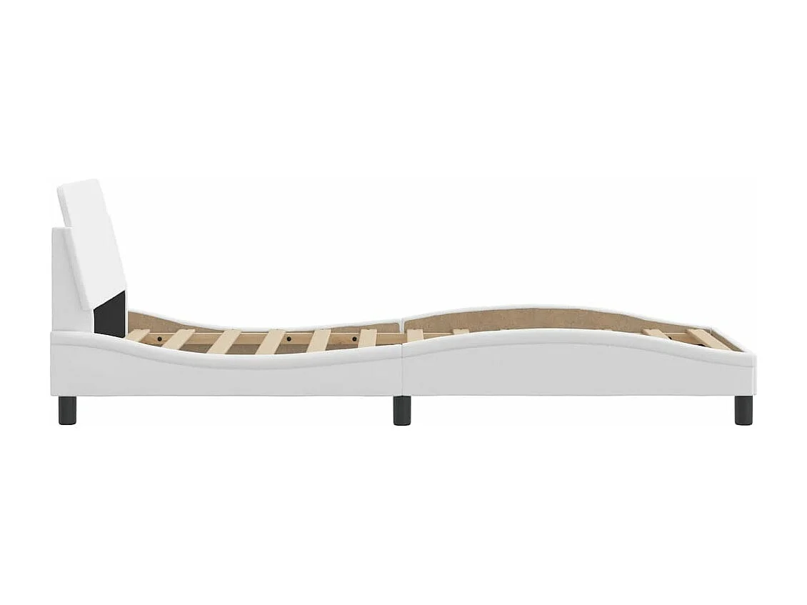 Giroletto con Testiera Bianco 90x190 cm in Similpelle