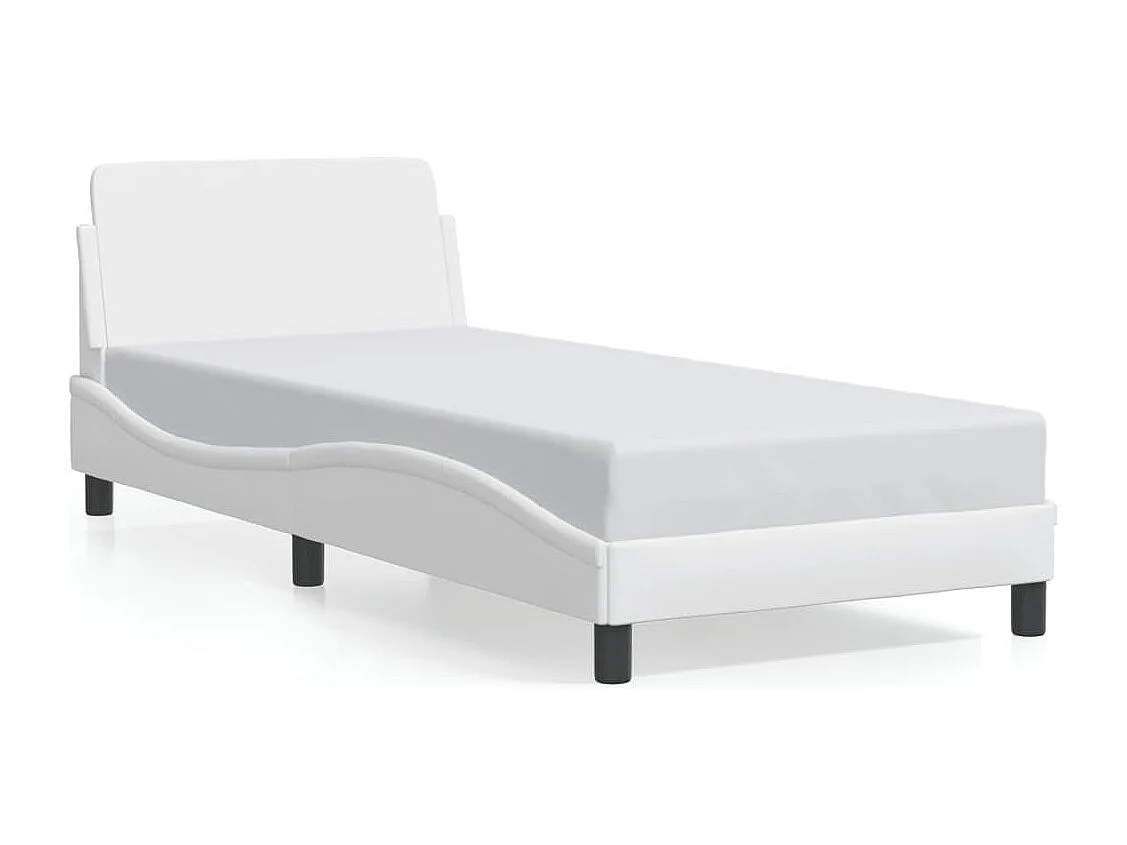 Giroletto con Testiera Bianco 90x190 cm in Similpelle