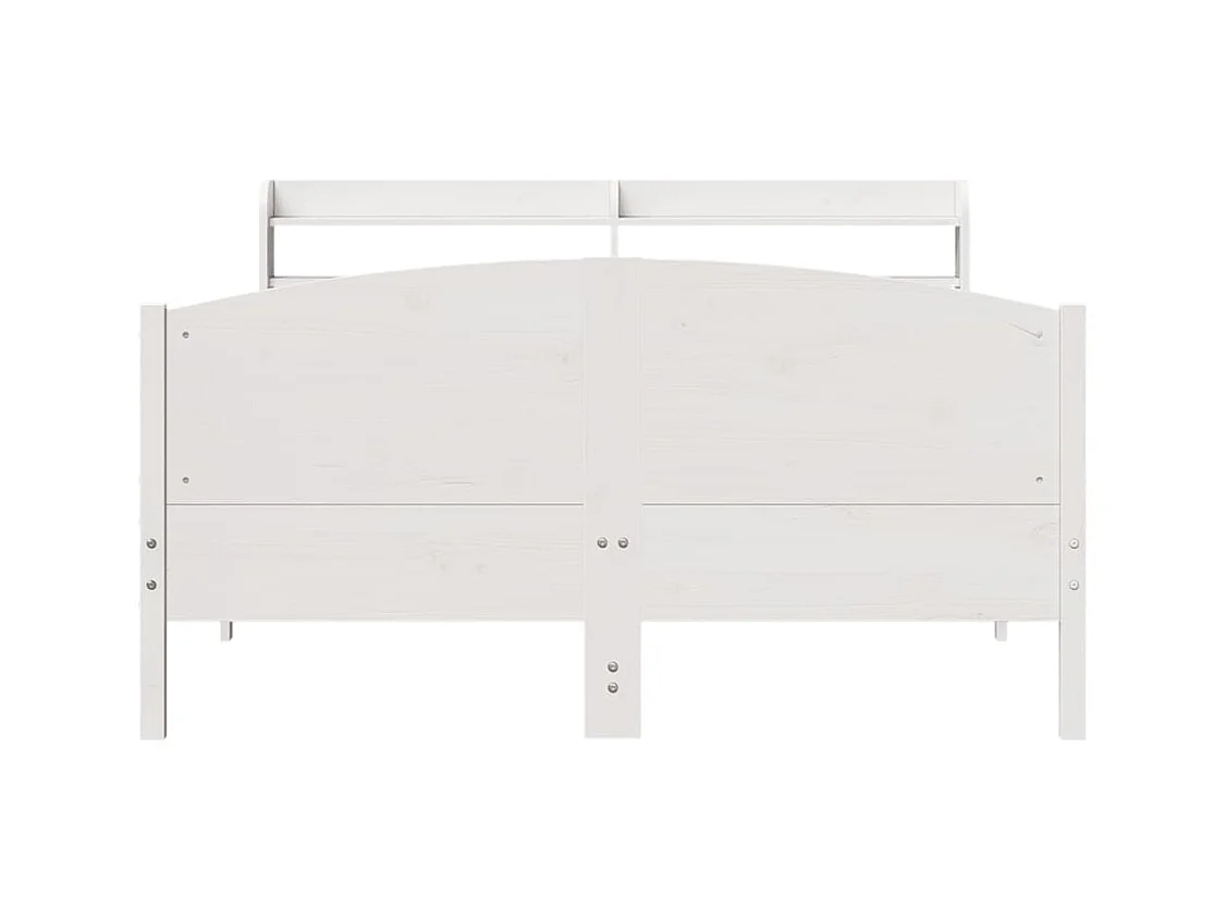 Cadre de lit sans matelas blanc 120x190 cm bois de pin massif