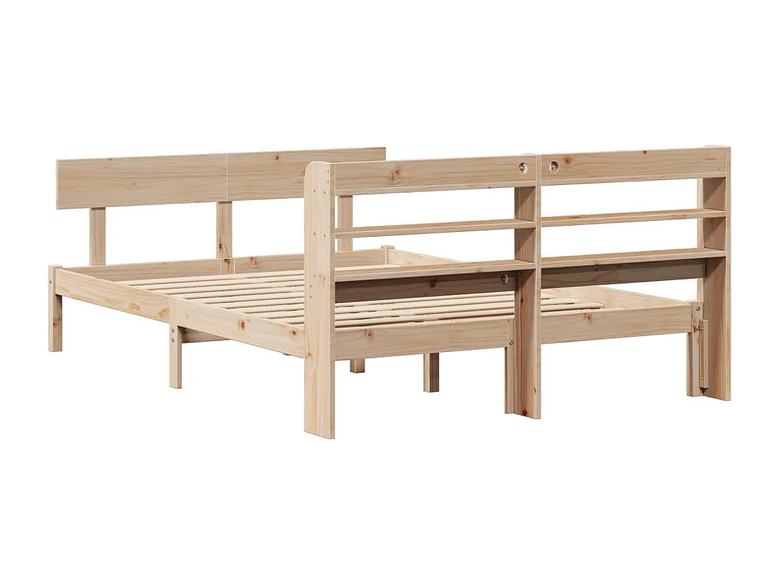 Letto senza Materasso 120x200 cm in Legno Massello di Pino