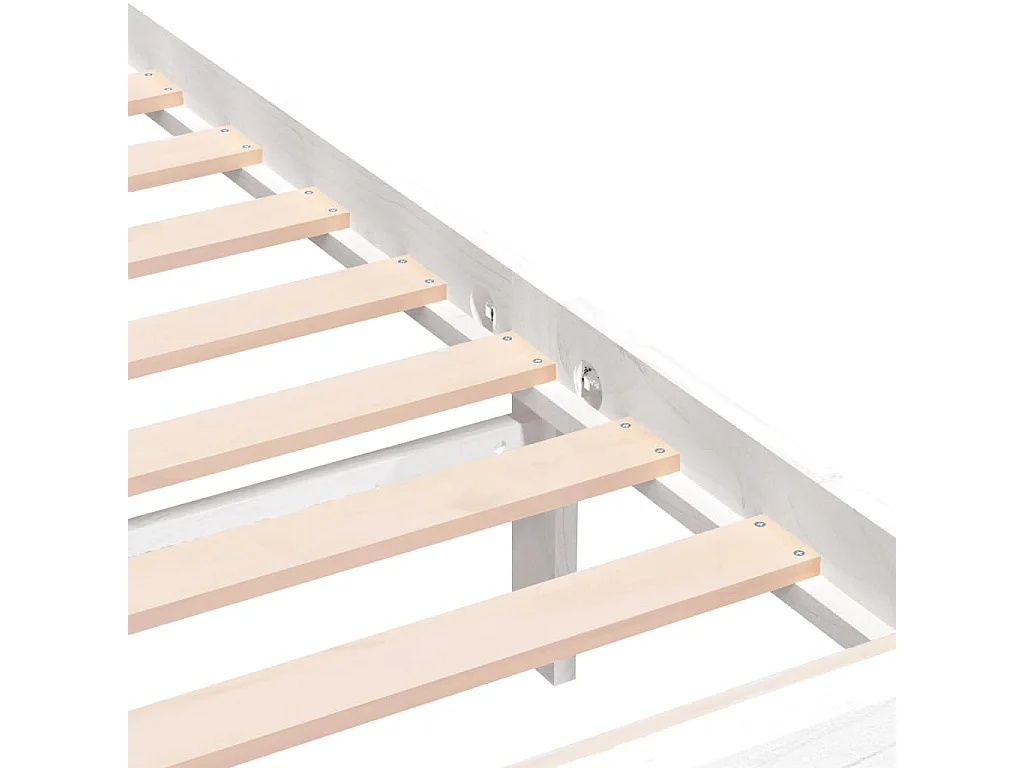Estrutura de cama 100x200 cm madeira maciça branco