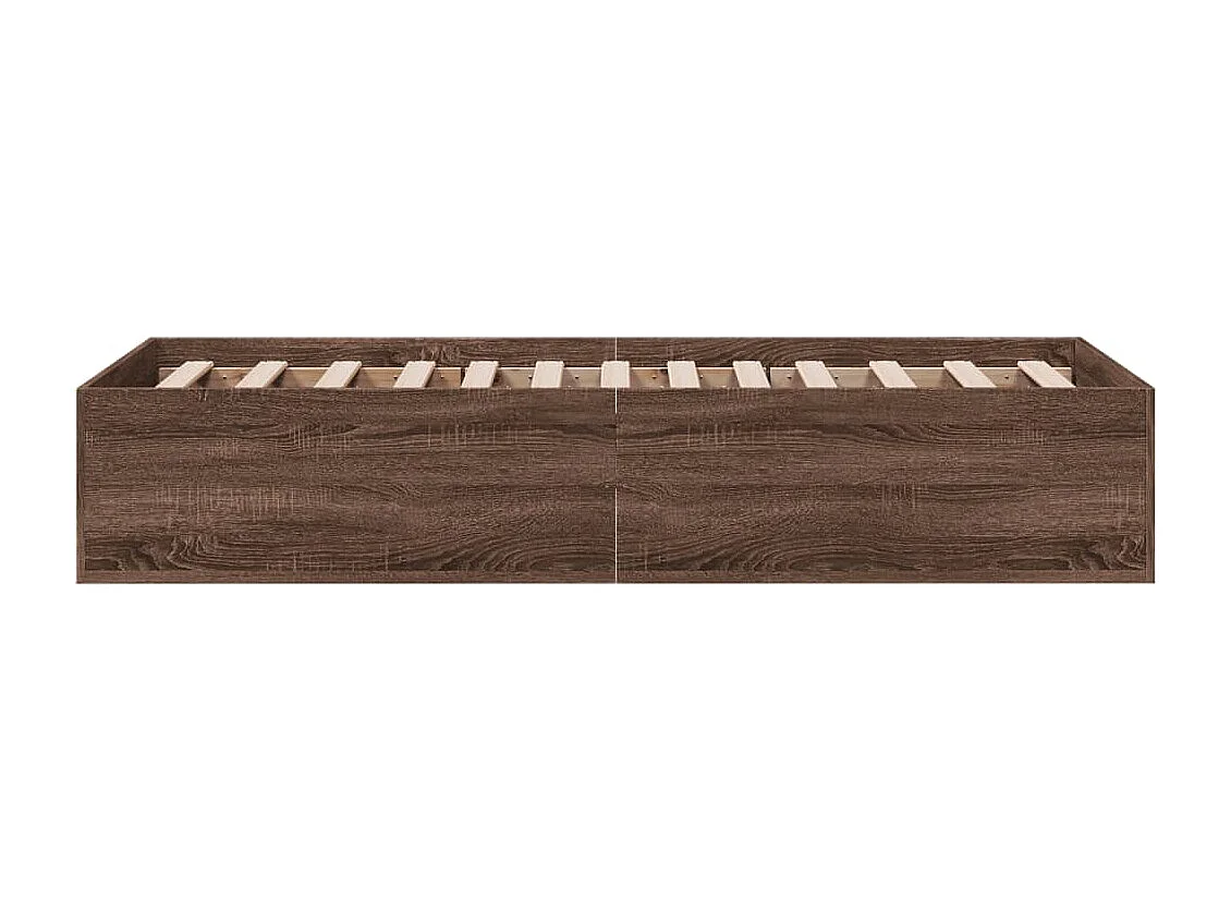 Cadre de lit sans matelas chêne marron 100x200 cm