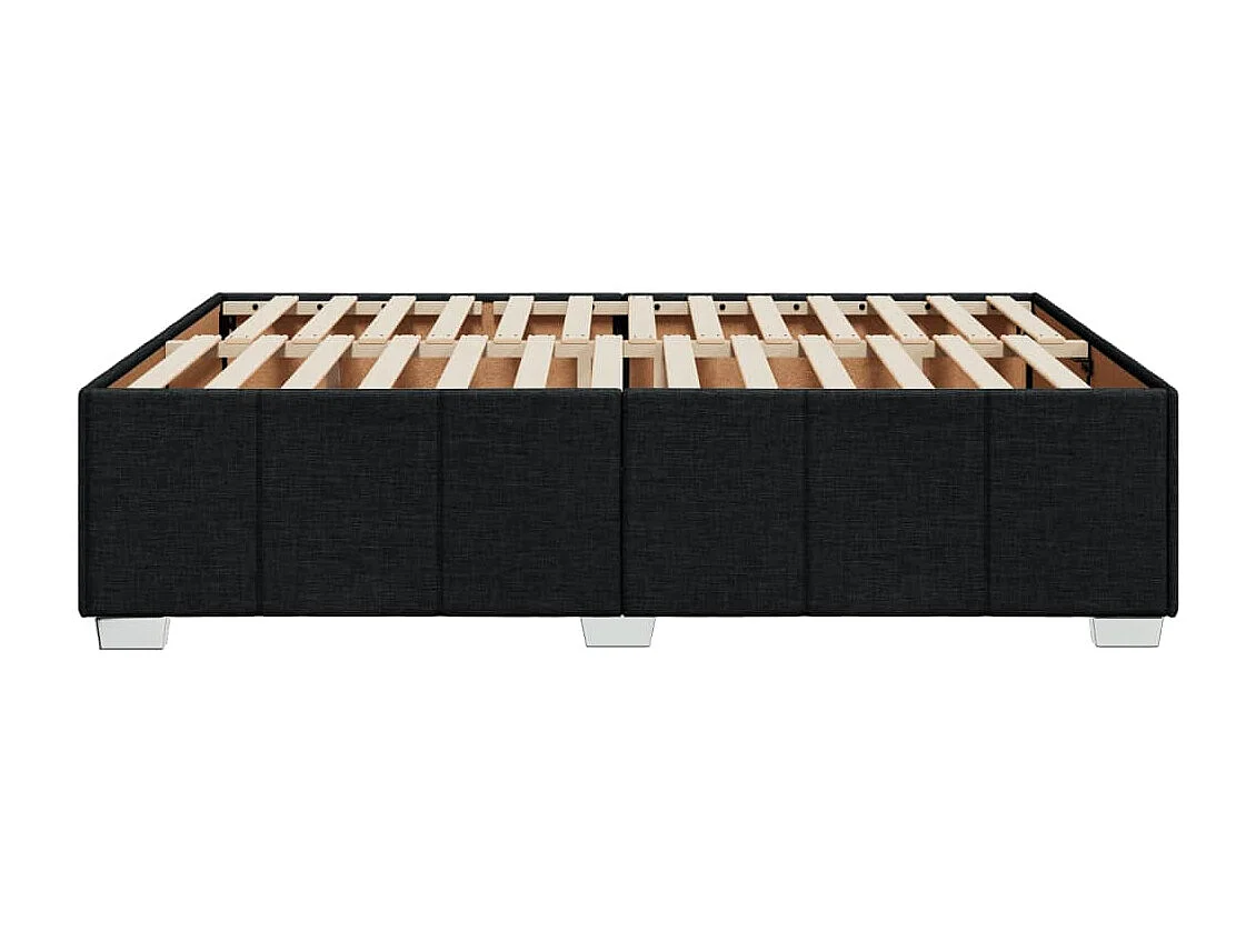 Giroletto senza Materasso Nero 140x200 cm in Tessuto