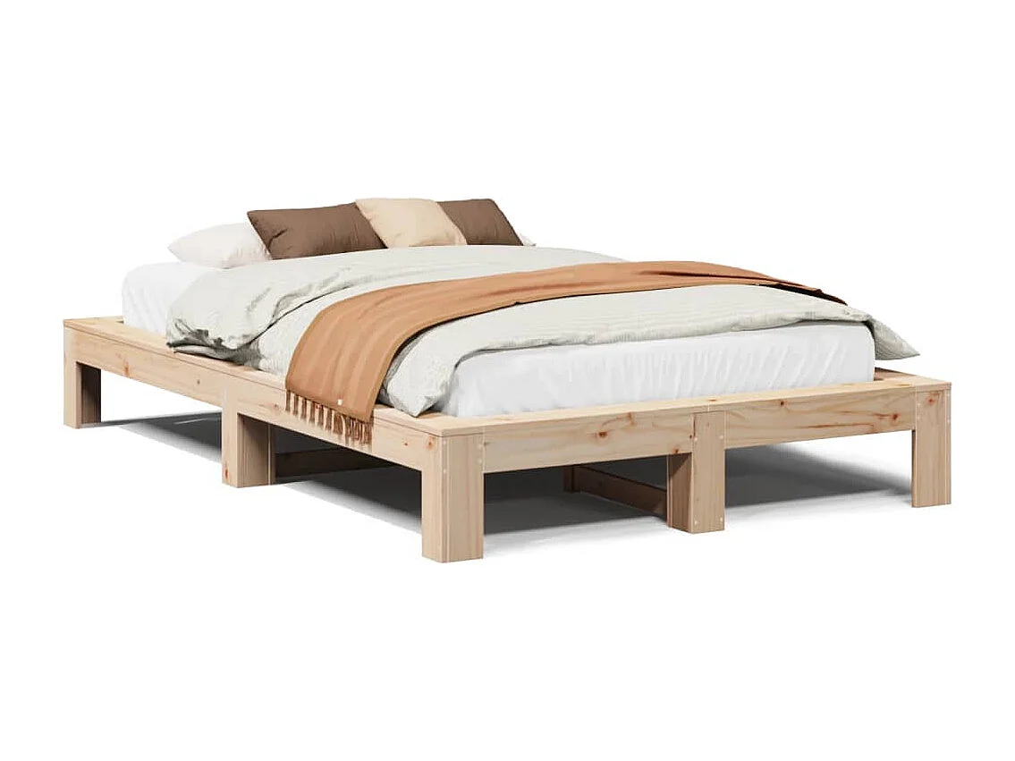Letto senza Materasso 120x190 cm in Legno Massello di Pino