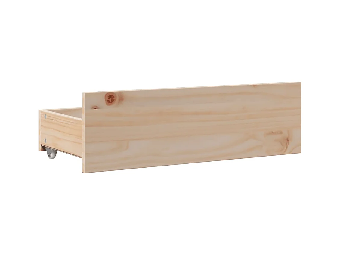 Cadre de lit sans matelas avec tiroirs 120x200 cm bois pin