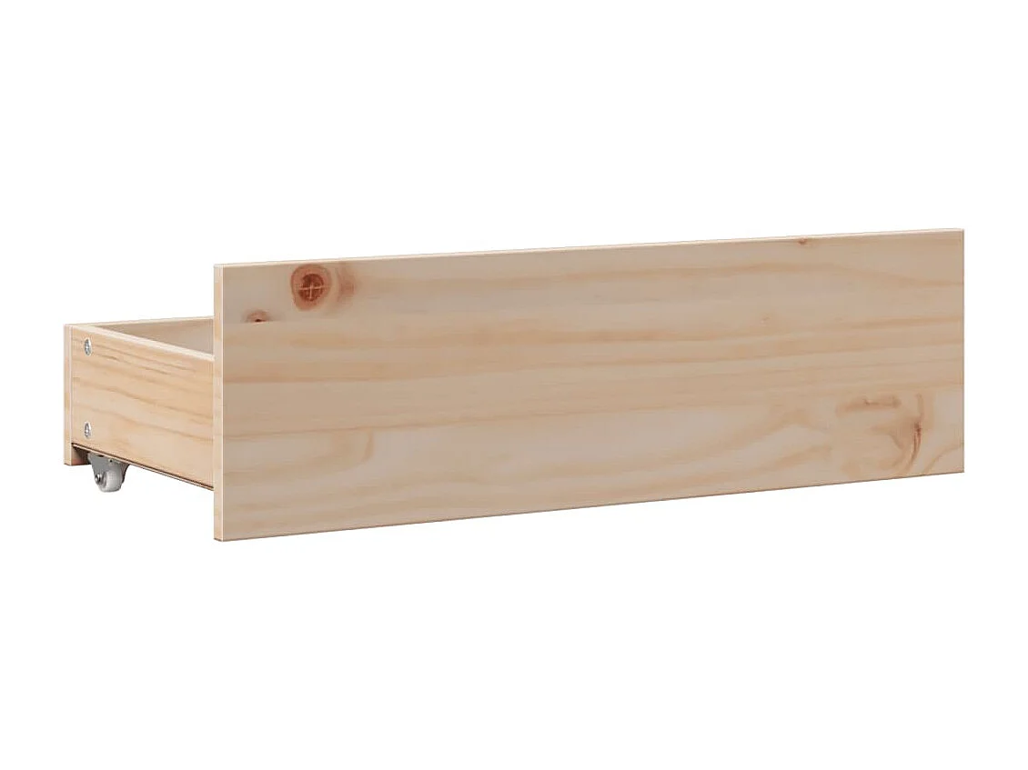 Cadre de lit sans matelas avec tiroirs 120x200 cm bois pin