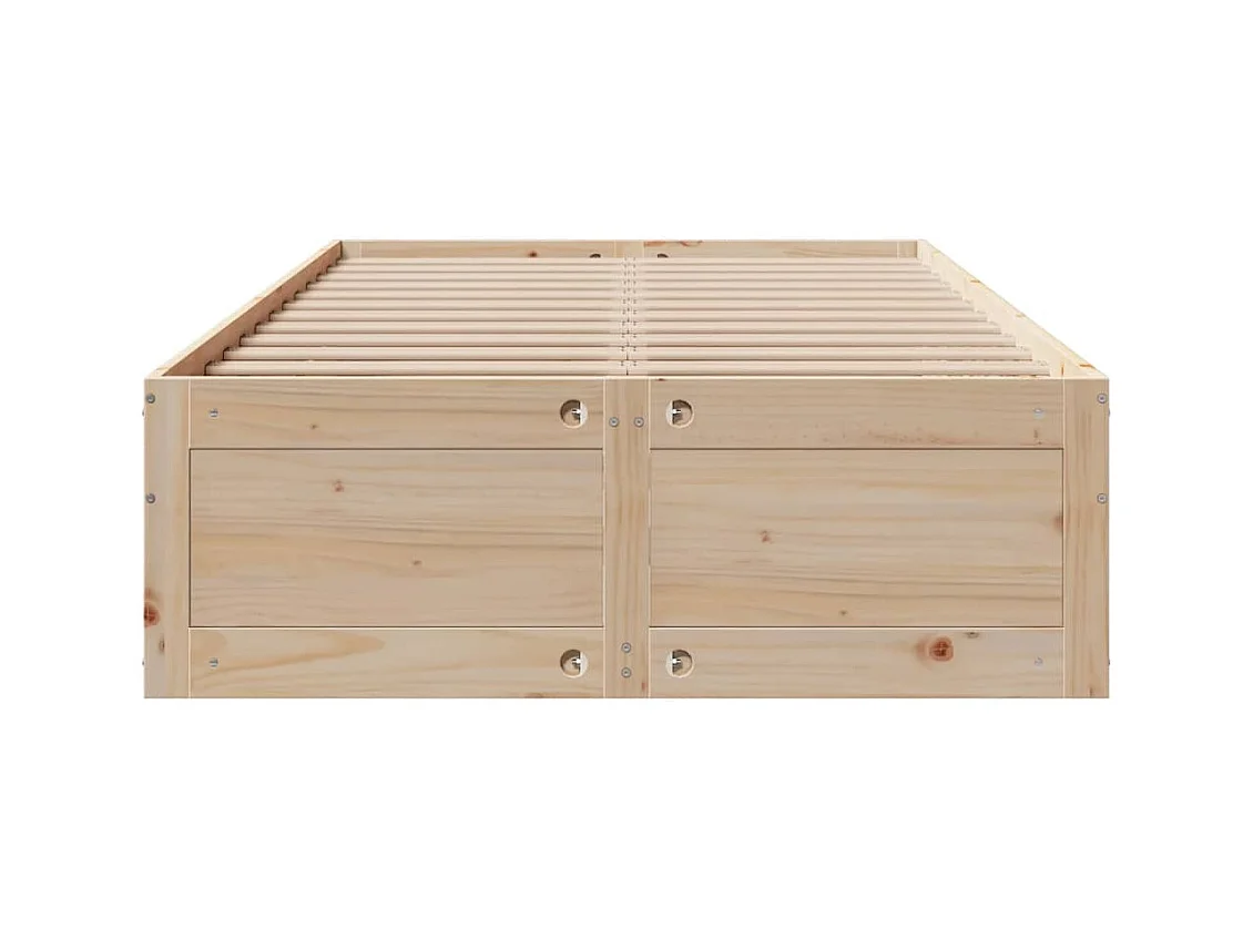Cadre de lit sans matelas avec tiroirs 120x200 cm bois pin
