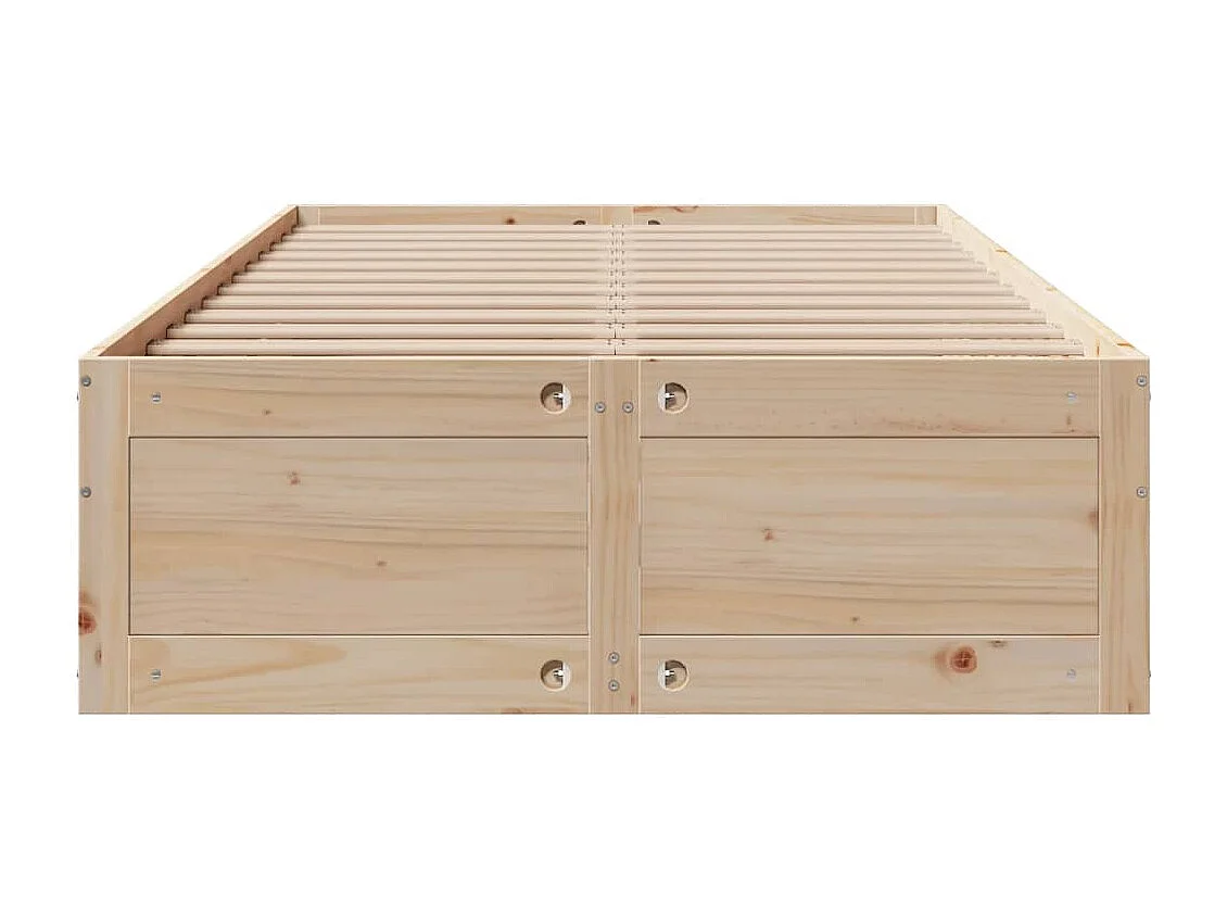 Cadre de lit sans matelas avec tiroirs 120x200 cm bois pin