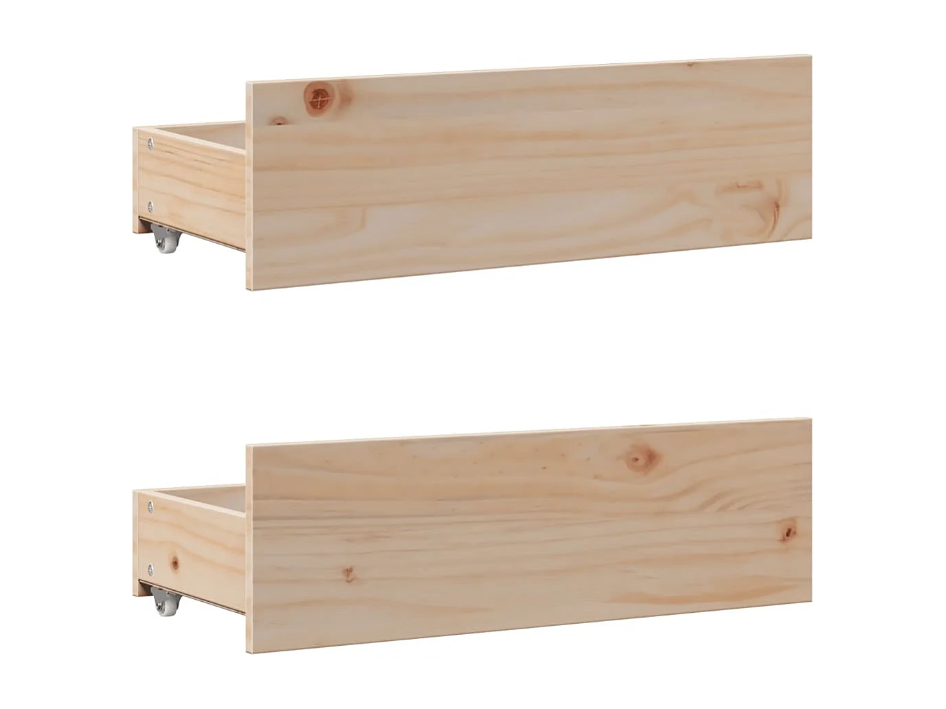Cadre de lit sans matelas avec tiroirs 120x200 cm bois pin