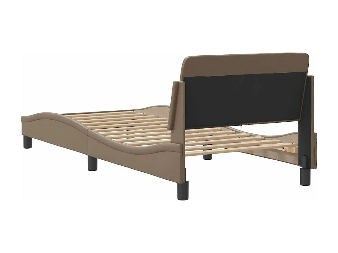 Cadre de lit sans matelas cappuccino 90x200 cm similicuir