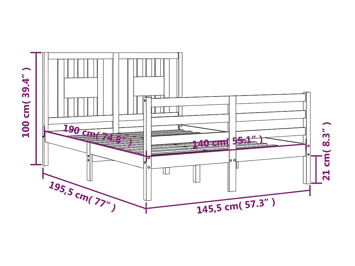 Cadre de lit sans matelas cappuccino 90x200 cm similicuir